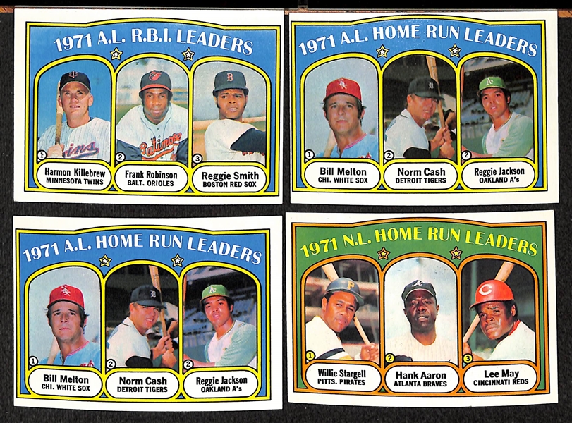 Lot Of 800+ Assorted 1972 Topps Baseball Cards w. Robinson, Carlton, Fingers, McCovey, In Action Mays, Clemente, More!