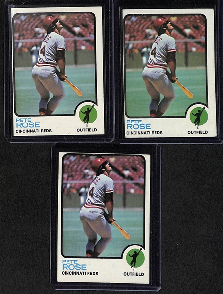 Lot Of 1600+ 1973 Topps Assorted Baseball Cards w. Aaron, Rose, Munson, Gossage RC, Ryan, Yaz, Jackson, Bench, 73 Assorted High Numbers, More!