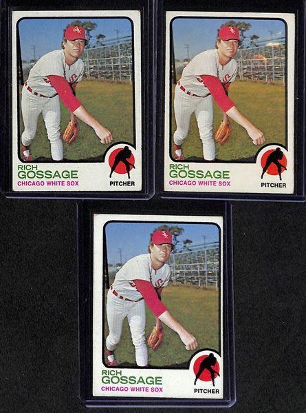 Lot Of 1600+ 1973 Topps Assorted Baseball Cards w. Aaron, Rose, Munson, Gossage RC, Ryan, Yaz, Jackson, Bench, 73 Assorted High Numbers, More!