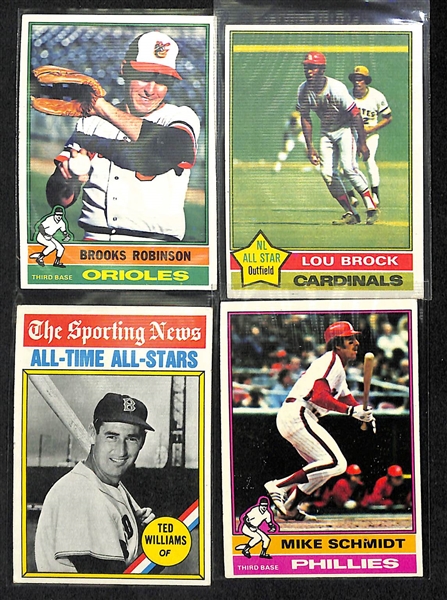 Lot Of 2000+ 1974-76 Topps Assorted Baseball Cards w. 1976 Brett, Yount, Eckersley RC, Bench,Schmidt, Winfield, More!
