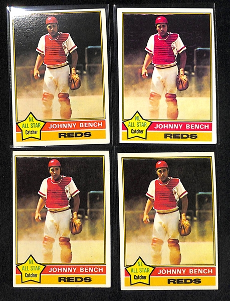 Lot Of 2000+ 1974-76 Topps Assorted Baseball Cards w. 1976 Brett, Yount, Eckersley RC, Bench,Schmidt, Winfield, More!