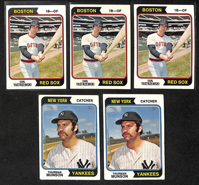 Lot Of 2000+ 1974-76 Topps Assorted Baseball Cards w. 1976 Brett, Yount, Eckersley RC, Bench,Schmidt, Winfield, More!