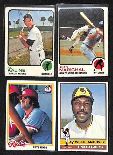Lot Of 250+ Assorted Baseball Cards From 1972-1987 w. Stargett, Yaz, Perry, Aaron, Kaline, Marichal, More!