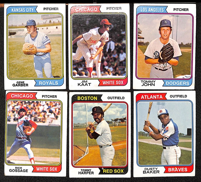 Lot Of 1500 Different 1974-76 Topps Baseball Cards 