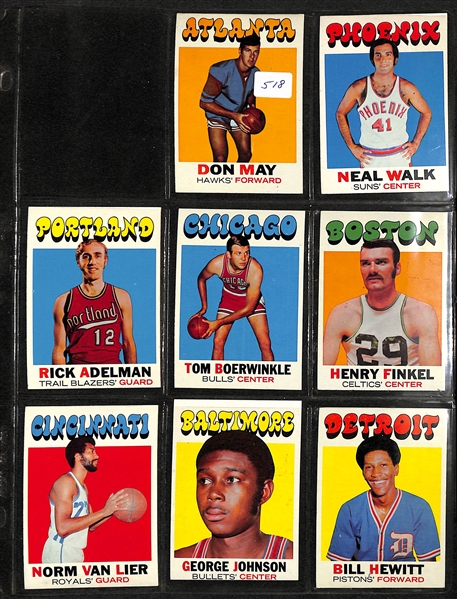 Lot Of 200+ Topps Basketball Cards 1971-1977 w. Walt Frazier, Russell, Unseld, Hayes, Monroe, Nelson, Goodrich