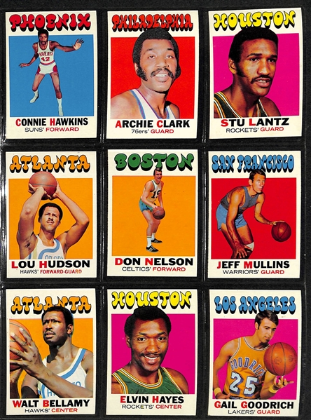 Lot Of 200+ Topps Basketball Cards 1971-1977 w. Walt Frazier, Russell, Unseld, Hayes, Monroe, Nelson, Goodrich
