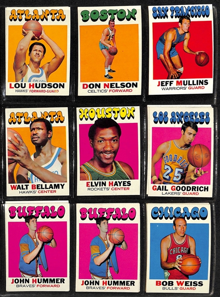 Lot Of 200+ Topps Basketball Cards 1971-1977 w. Walt Frazier, Russell, Unseld, Hayes, Monroe, Nelson, Goodrich