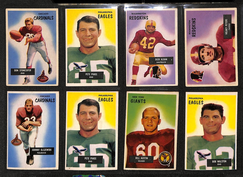 Lot Of 63 1954-55 Bowman Football Cards w. Ollie Matson, Pihos, Hart Fears, Nomellini, More