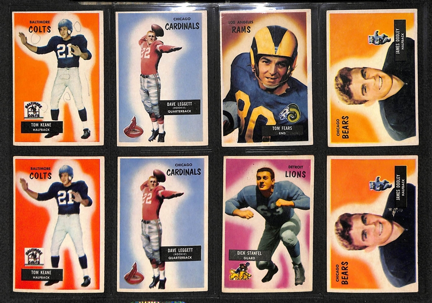 Lot Of 63 1954-55 Bowman Football Cards w. Ollie Matson, Pihos, Hart Fears, Nomellini, More