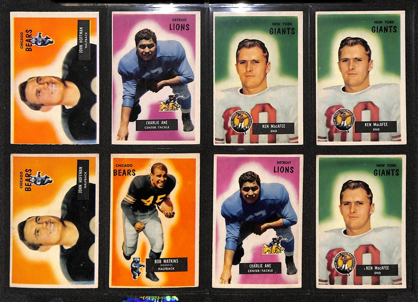 Lot Of 63 1954-55 Bowman Football Cards w. Ollie Matson, Pihos, Hart Fears, Nomellini, More