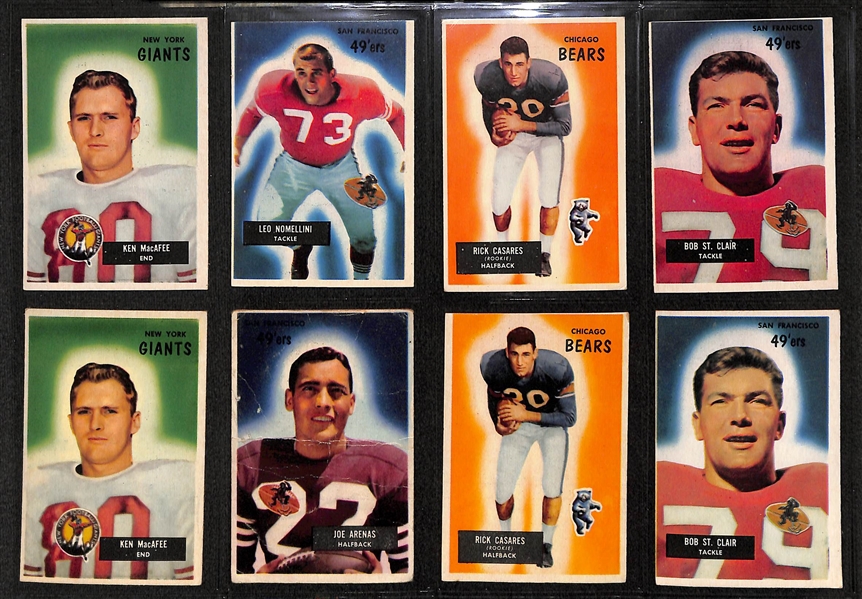 Lot Of 63 1954-55 Bowman Football Cards w. Ollie Matson, Pihos, Hart Fears, Nomellini, More