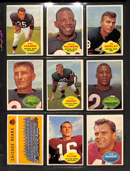 Lot Of 98 1960 Topps Football Cards w. Lenny Moore, Berry, Schmidt, Ringo, Matson, Retzlaff, Perry, McElhenny