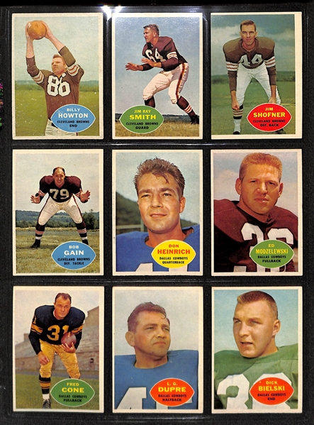 Lot Of 98 1960 Topps Football Cards w. Lenny Moore, Berry, Schmidt, Ringo, Matson, Retzlaff, Perry, McElhenny