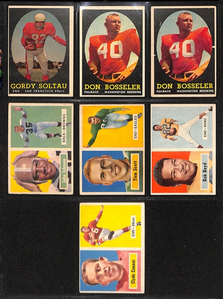 Lot Of 114 Football Cards From 1957-1962 w. Bobby Lane, Tripucca, Pellington, Marchetti, Mason
