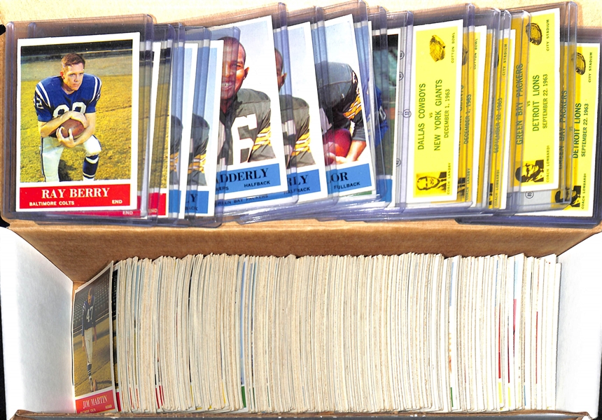 Lot Of 366 Assorted 1964 Philadelphia Football Cards w. Ray Berry, Adderly, Taylor, Huff, Landry, Lombardi
