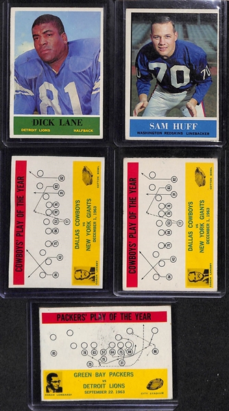 Lot Of 366 Assorted 1964 Philadelphia Football Cards w. Ray Berry, Adderly, Taylor, Huff, Landry, Lombardi