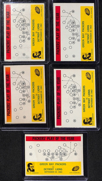 Lot Of 366 Assorted 1964 Philadelphia Football Cards w. Ray Berry, Adderly, Taylor, Huff, Landry, Lombardi