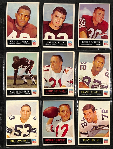 Lot Of 300+ 1965-1967 Philadelphia Football Cards w. Johnny Unitas, Green, Nitschke, Jahpitts, Jones, Starr, Berry, Tarkenton