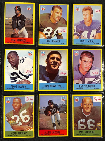 Lot Of 300+ 1965-1967 Philadelphia Football Cards w. Johnny Unitas, Green, Nitschke, Jahpitts, Jones, Starr, Berry, Tarkenton