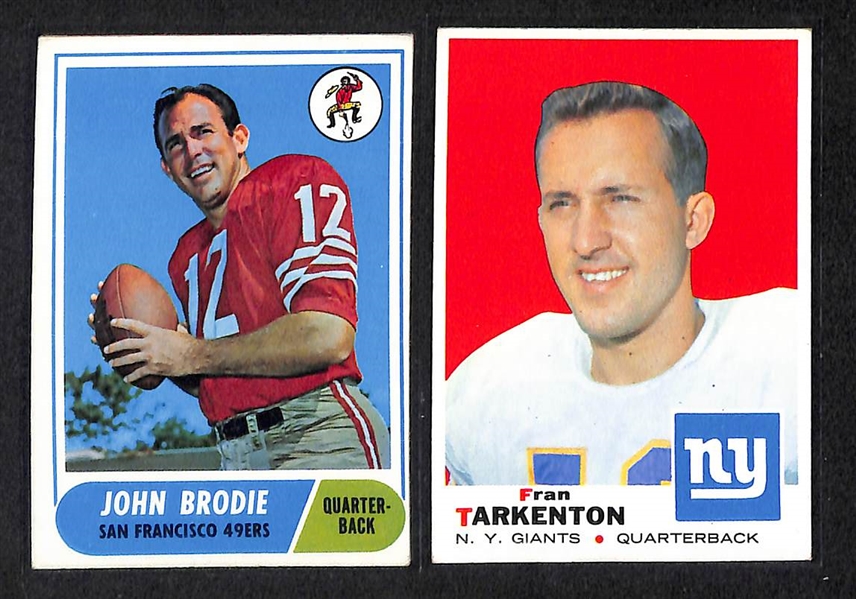 Lot Of 365 Assorted 1968-69 Topps Football Cards w. Bart Starr, Ditka, Alworth, Dawson, Broide, Tarkenton