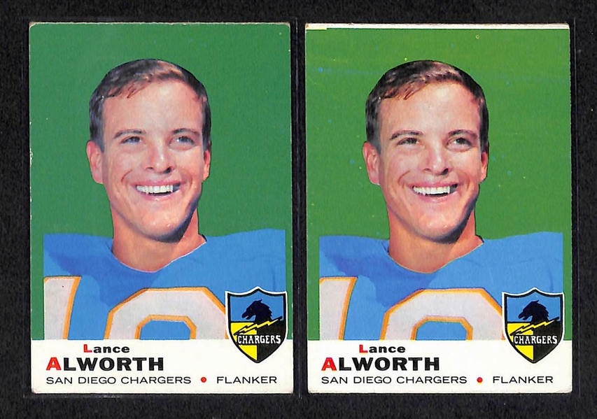 Lot Of 365 Assorted 1968-69 Topps Football Cards w. Bart Starr, Ditka, Alworth, Dawson, Broide, Tarkenton