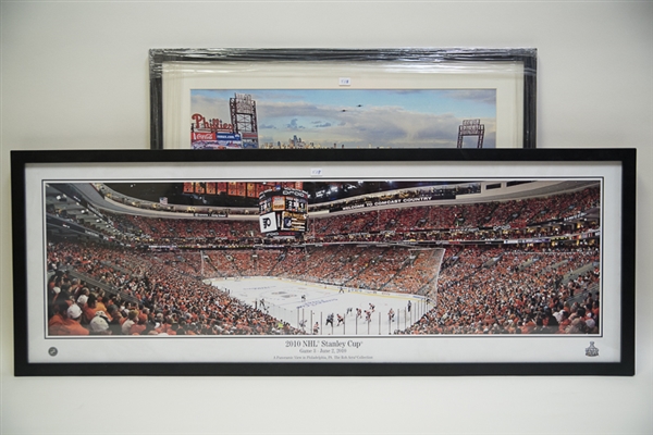 Lot Of 2 Phillies & Flyers Stadiums Custom Framed Prints 