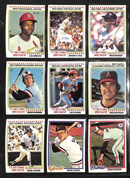 1978 Topps Complete Baseball Card Set - Includes Eddie Murray RC