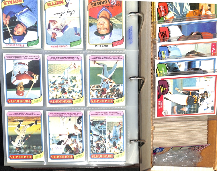 1980 & 1981 Topps Complete Baseball Card Sets - Includes Rickey Henderson's RC