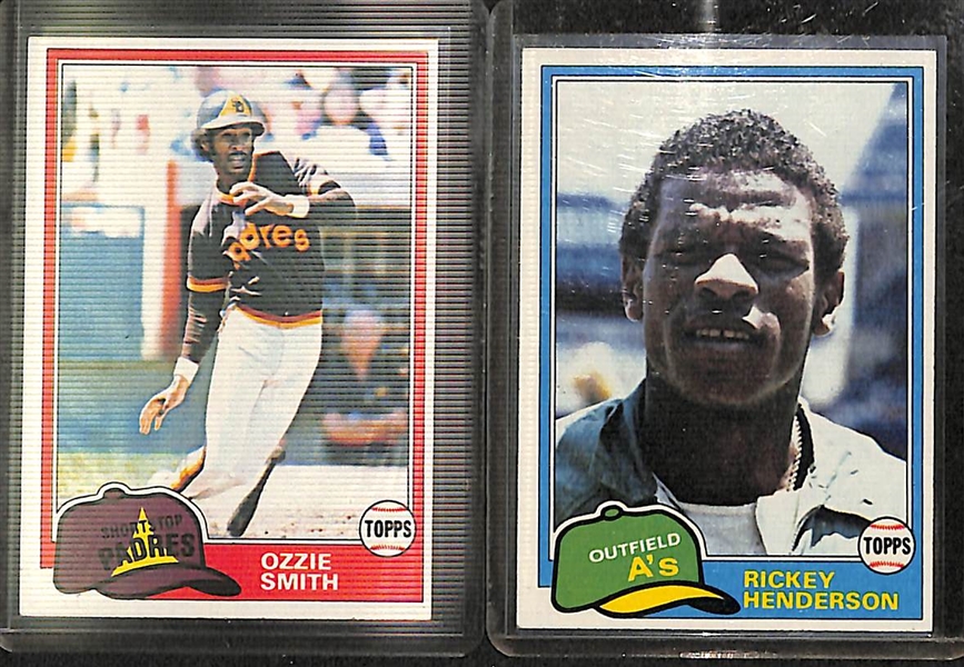 1980 & 1981 Topps Complete Baseball Card Sets - Includes Rickey Henderson's RC