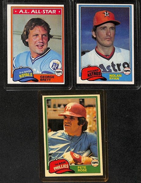 1980 & 1981 Topps Complete Baseball Card Sets - Includes Rickey Henderson's RC