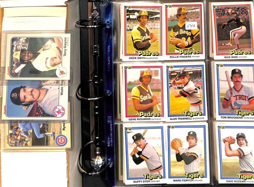 1981 Donruss & 1983 Fleer Complete Baseball Card Sets - RC of Boggs, Sandberg, & Gwynn