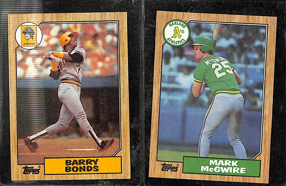 Lot Of 5 Complete Baseball Card Sets w. 1987 Topps, 1988 Topps, 1986 Topps, 1986 Donruss Rookies, and 1986 Fleer Update Set