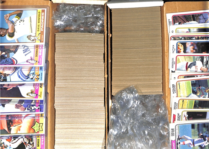 1974 & 1976 Topps Partial Baseball Card Sets w. Rose, Jackson, Ryan, Aaron, Schmidt, Winfield, Eckersley, Brett, More!