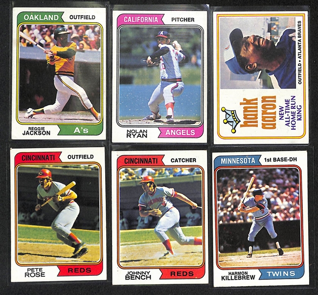 1974 & 1976 Topps Partial Baseball Card Sets w. Rose, Jackson, Ryan, Aaron, Schmidt, Winfield, Eckersley, Brett, More!
