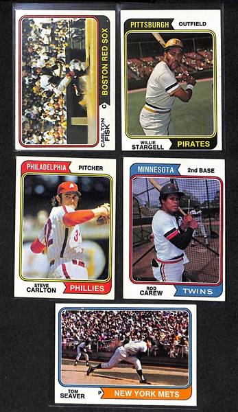 1974 & 1976 Topps Partial Baseball Card Sets w. Rose, Jackson, Ryan, Aaron, Schmidt, Winfield, Eckersley, Brett, More!