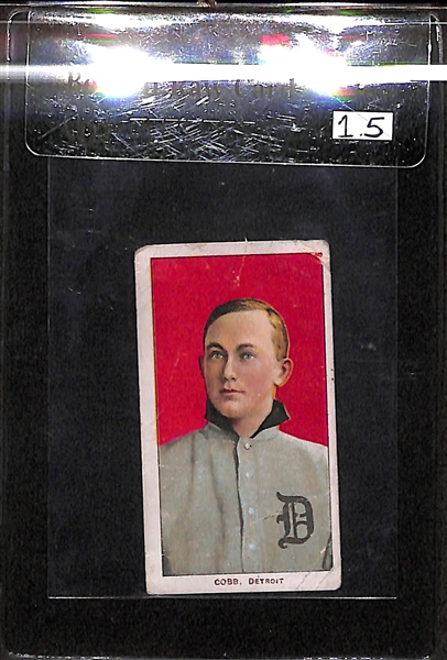 1909-11 T206 Ty Cobb - Red Portrait - Piedmont Back - BVG 1.5 - Factory No. 25 - HOF