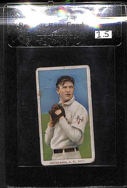 1909-11 T206 Christy Mathewson - Dark Cap - Polar Bear Back - BVG 1.5 - Factory No. 6 - HOF