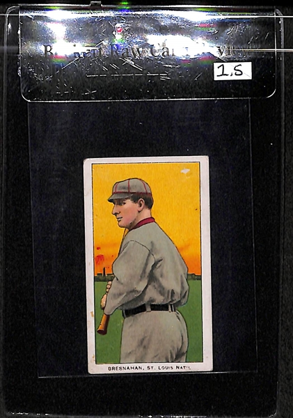 1909-11 T206 Roger Bresnahan - With Bat - Piedmont Back - BVG 1.5 - HOF