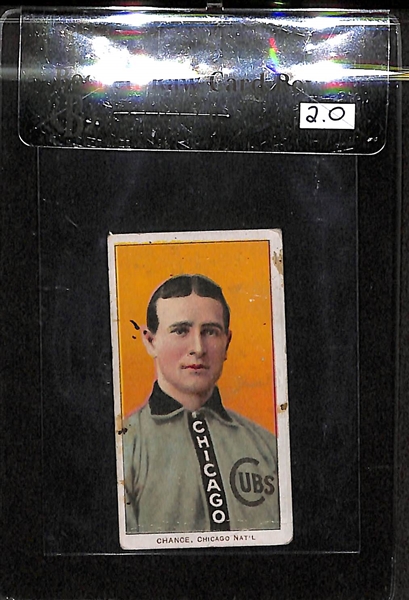 1909-11 T206 Frank Chance - Yellow Portrait - Polar Bear Back - BVG 2.0 - HOF