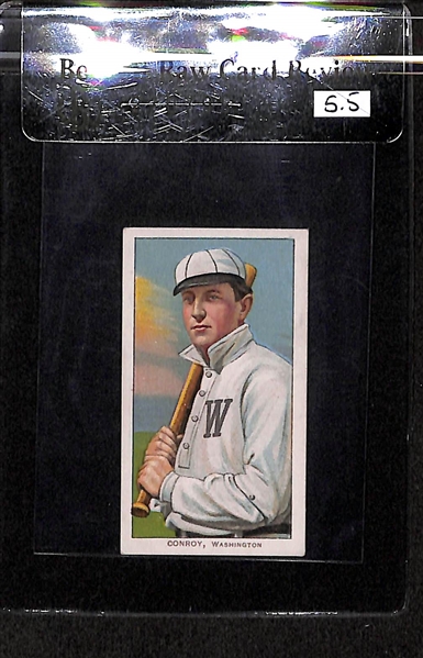 1909 T206 Wid Conroy - With Bat - Piedmont Back - BVG 5.5 - Factory No. 25
