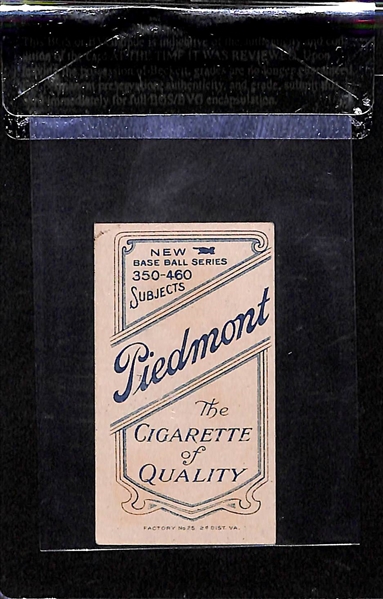 1909 T206 Wid Conroy - With Bat - Piedmont Back - BVG 5.5 - Factory No. 25