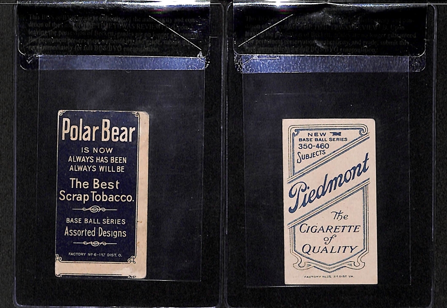 Lot of 2 1909-11 T206 Cards - Miller & Leifield - BVG 2.5 & 3.5