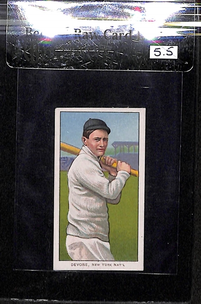 1909 T206 Josh Devore - Piedmont Back - BVG 5.5 - Factory No. 25