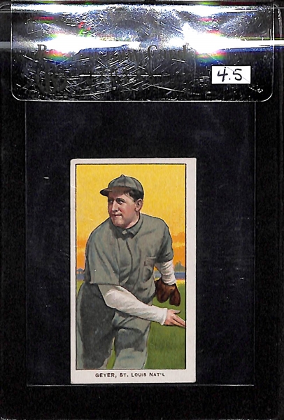 1909-11 T206 Rube Geyer - Piedmont Back - BVG 4.5