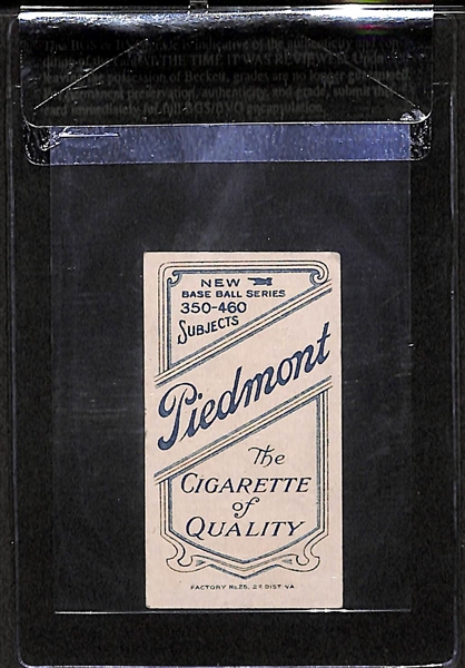 1909-11 T206 Rube Geyer - Piedmont Back - BVG 4.5