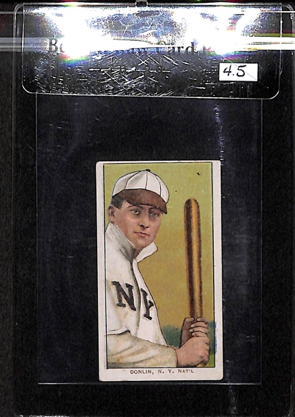 1909-11 T206 Mike Donlin - With Bat - Polar Bear Back - BVG 4.5