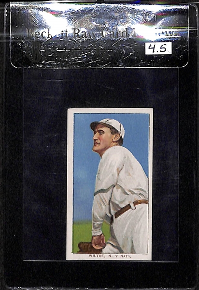 1909-11 T206 Hooks Wiltse - Pitching - Piedmont Back - BVG 4.5