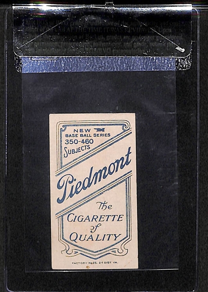 1909-11 T206 Hooks Wiltse - Portrait with Cap - Piedmont Back - BVG 4.5