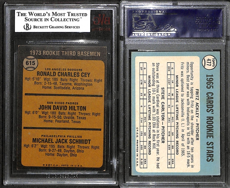 Mike Schmidt Rookie BVG 4.5 & Steve Carlton Rookie PSA 5