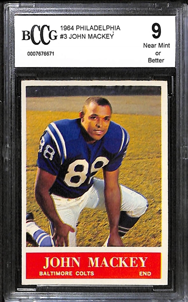Lot Of 3 Football Graded Rookie Cards From 1960's w. Gale Sayers